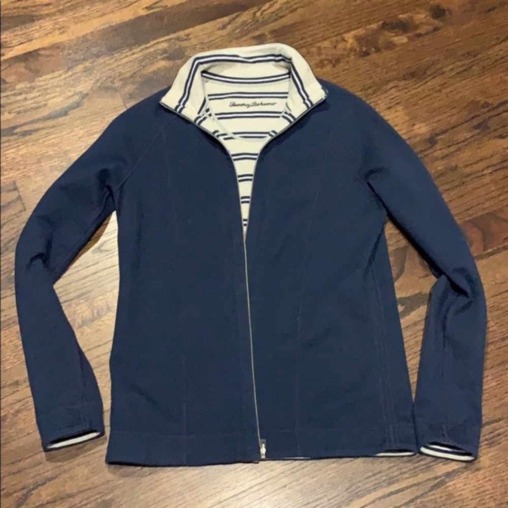 Tommy Bahama Full Zip sweater/jacket navy blue